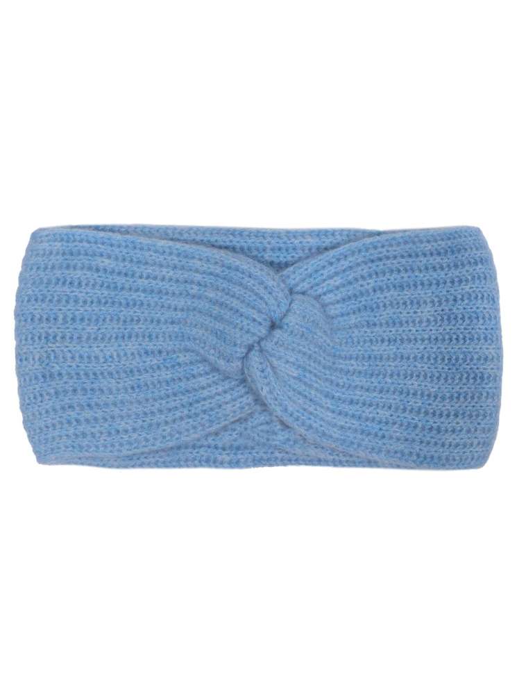 💕 Zwillingsherz Stirnband 100 % Cashmere "Rippen" Hellblau