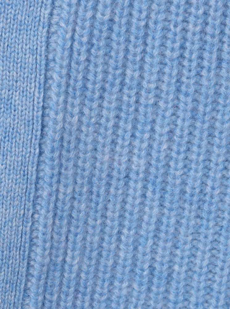 💕Zwillingsherz Strickjacke 100 % Kaschmir XXL-Rippe Blau