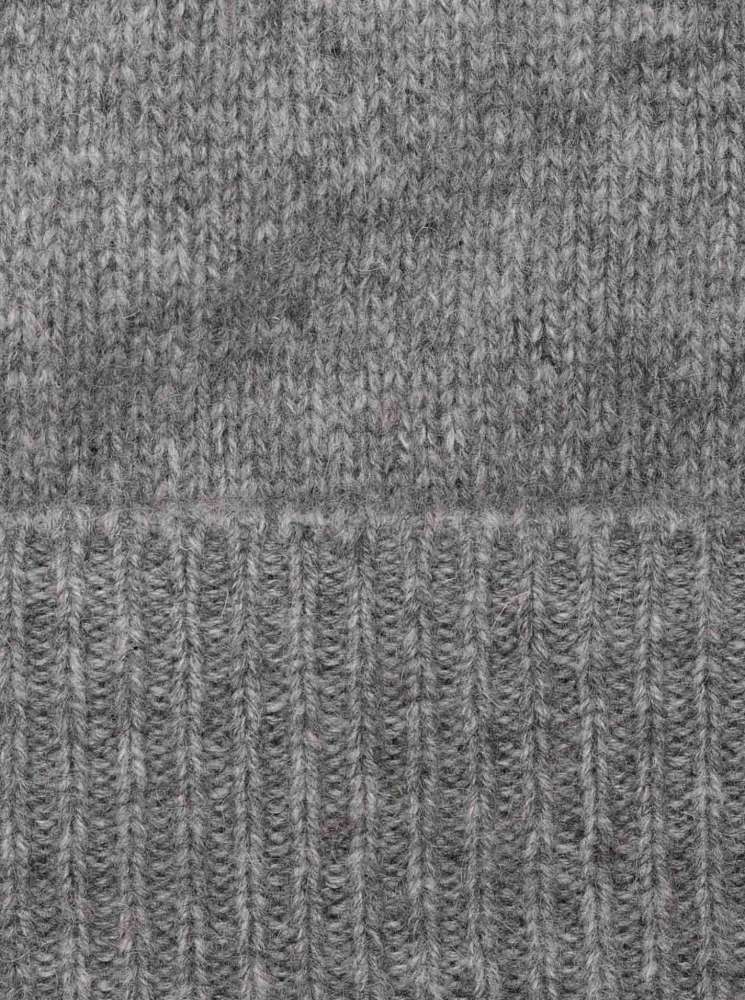 💕 Zwillingsherz Mütze Edge Beanie 100 % Cashmere "Madame" Grau