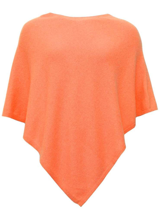 💕 Zwillingsherz Poncho Cape 100 % Kaschmir Cashmere Orange