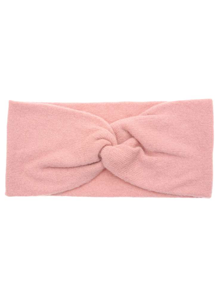 💕 Zwillingsherz Stirnband 100 % Cashmere "Knoten" Altrosa