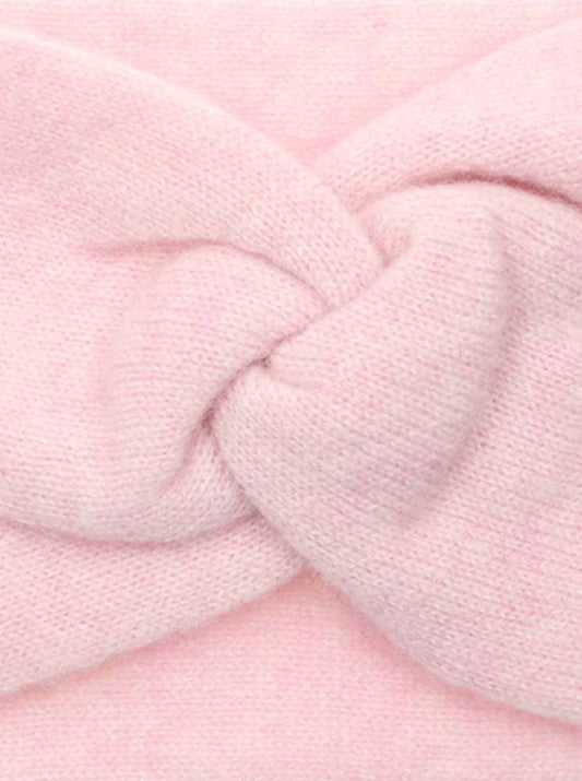 💕 Zwillingsherz Stirnband 100 % Cashmere "Knoten" Kaschmir Rosa