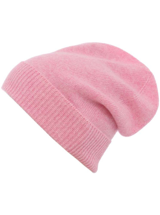 💕 Zwillingsherz Mütze "Ribbon Edge Beanie" 100 % Kaschmir Melangepink