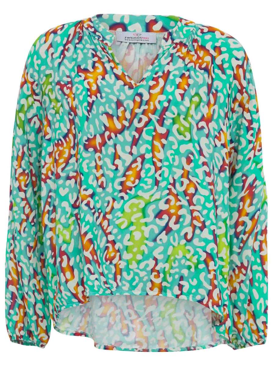 💕 Zwillingsherz Bluse One size "Marleen" Türkis