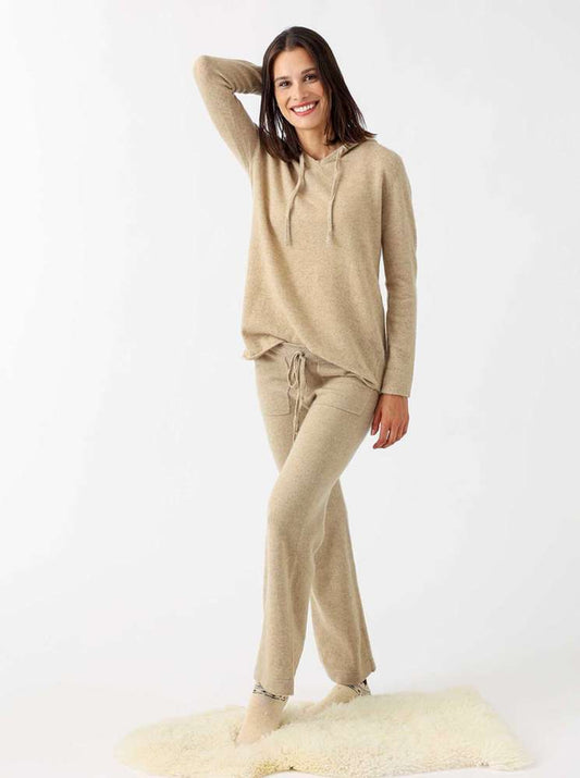 💕Zwillingsherz Jogger Hose "Uni" Pants 100 % Cashmere Beige