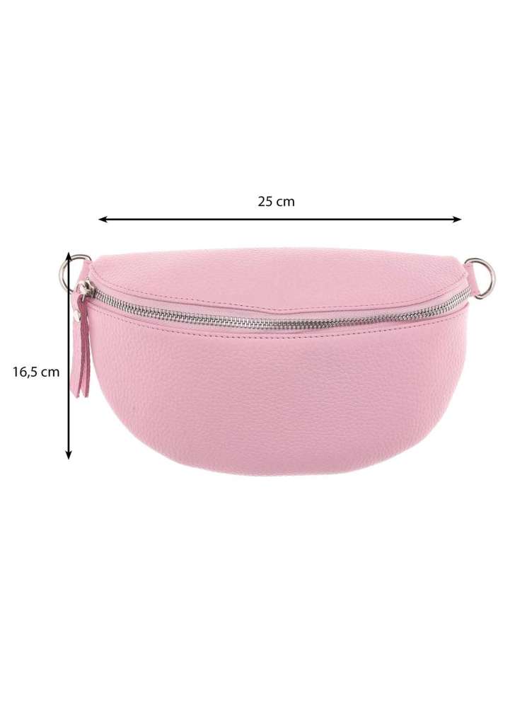 Crossbodybag Tasche Bauchtasche Leder "Pastell" 100 % Leder Rosa