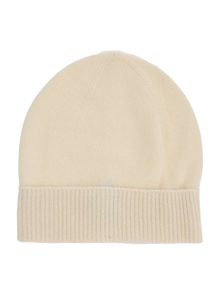 💕 Zwillingsherz Mütze Edge Beanie 100 % Cashmere "Madame" Weiß