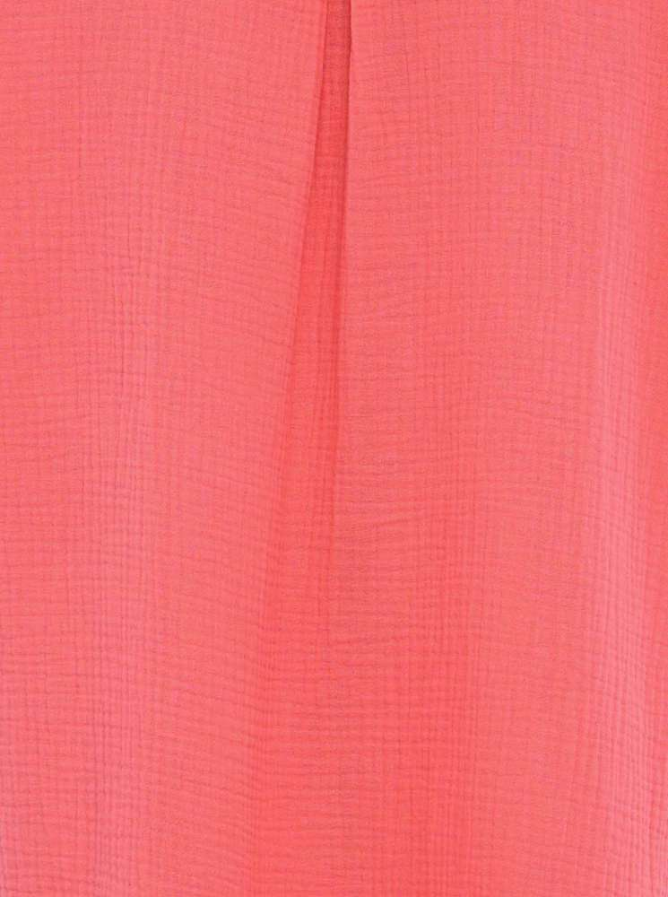 💕 Zwillingsherz Tunika Bluse Musselin "Rom" Koralle