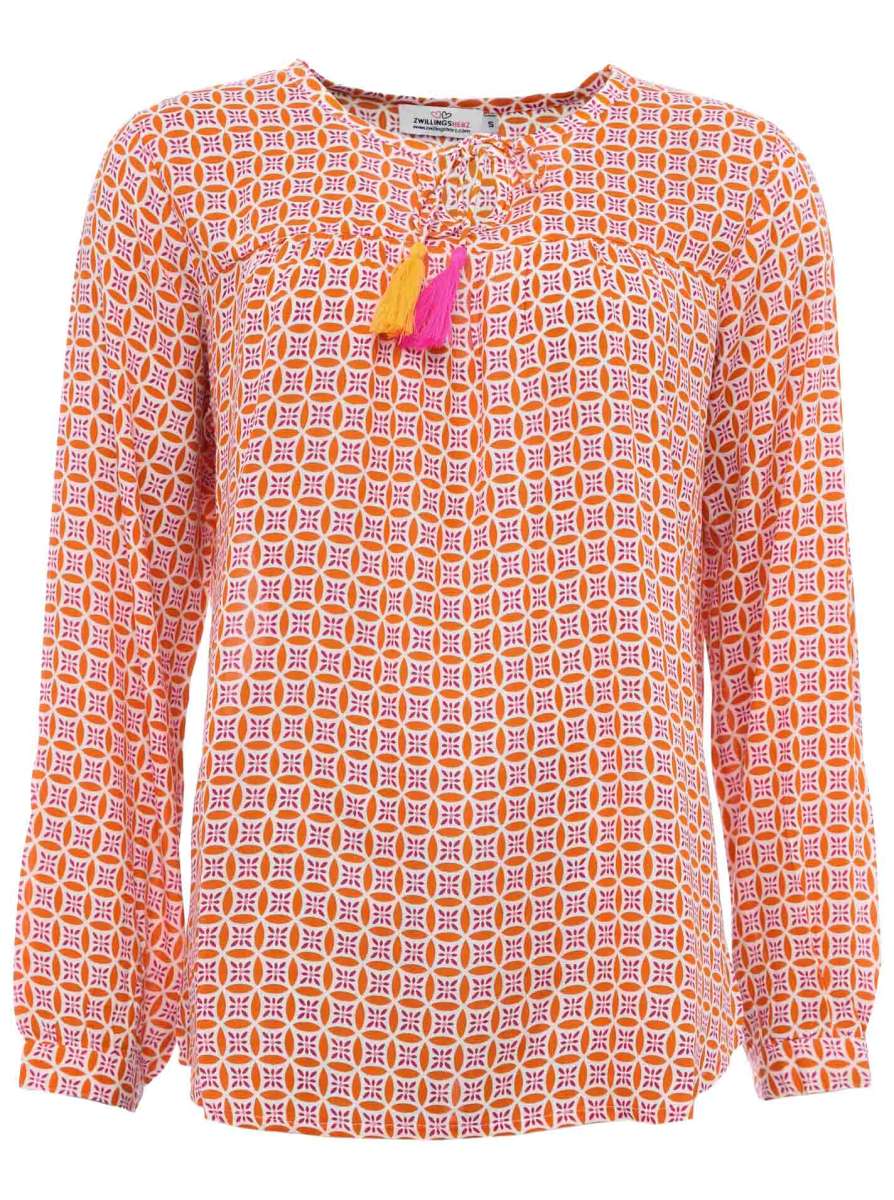 💕 Zwillingsherz Bluse "Anngrit" Orange