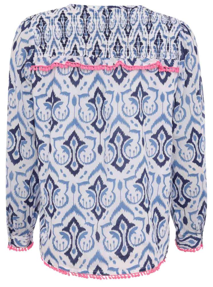 💕 Zwillingsherz Bluse "Blanca" Viskose Blau