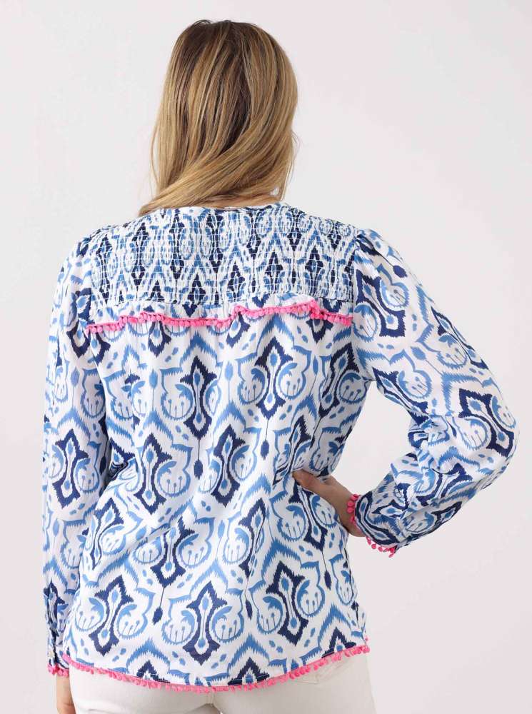 💕 Zwillingsherz Bluse "Blanca" Viskose Blau