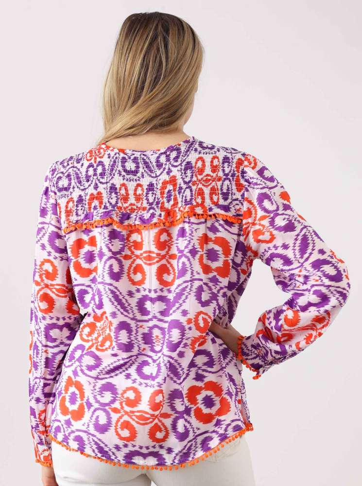 💕 Zwillingsherz Bluse "Verona" Viskose Lila