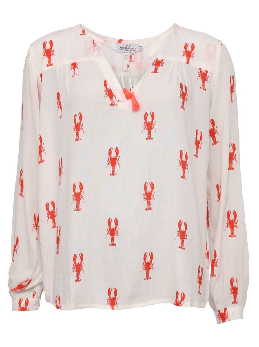 💕 Zwillingsherz Bluse "Kathinka" Hummer Weiß