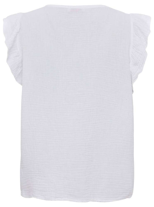 💕 Zwillingsherz Musselin Bluse "Gisele" Top One Size Weiß