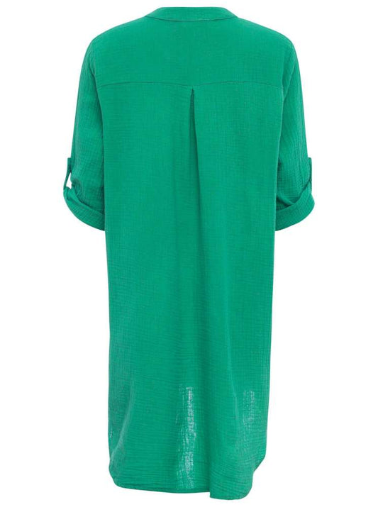 💕 Zwillingsherz Tunika Bluse Musselin "Rom" Grün