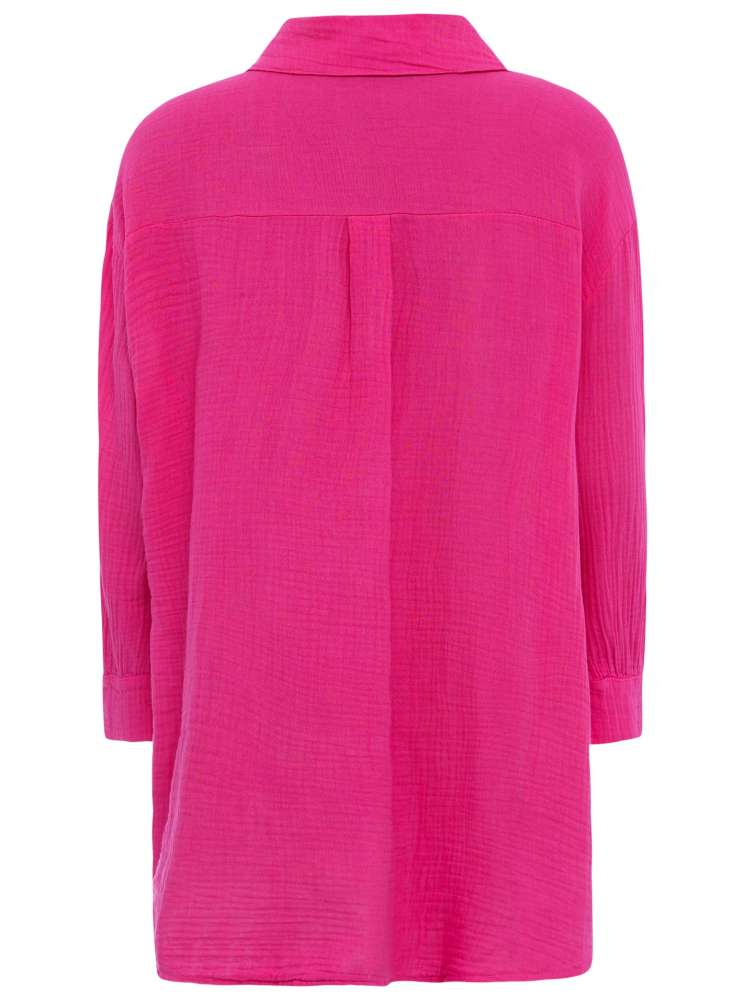 💕 Zwillingsherz Bluse "Rebecca" Longbluse Musselin Pink