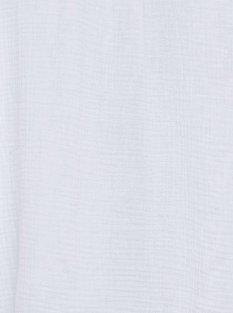 💕 Zwillingsherz Bluse "Rebecca" Longbluse Musselin 100 % Baumwolle Weiß