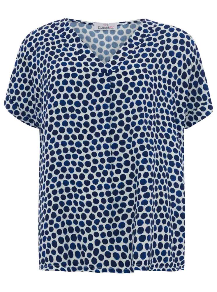 💕 Zwillingsherz Bluse "Fina" Viskose Navy