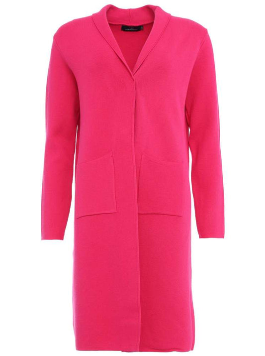 💕 Zwillingsherz Strickjacke "Jessy 2.0" Kragen Fuchsia