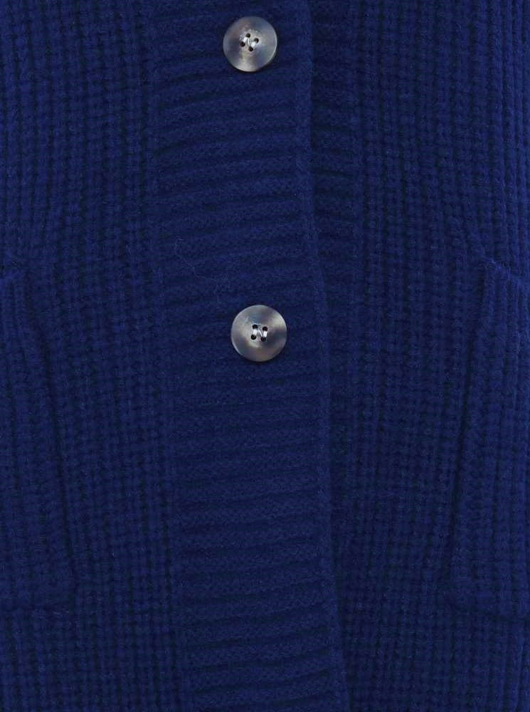 💕 Zwillingsherz Strickjacke "Franca" Navy Strickmantel Knöpfe