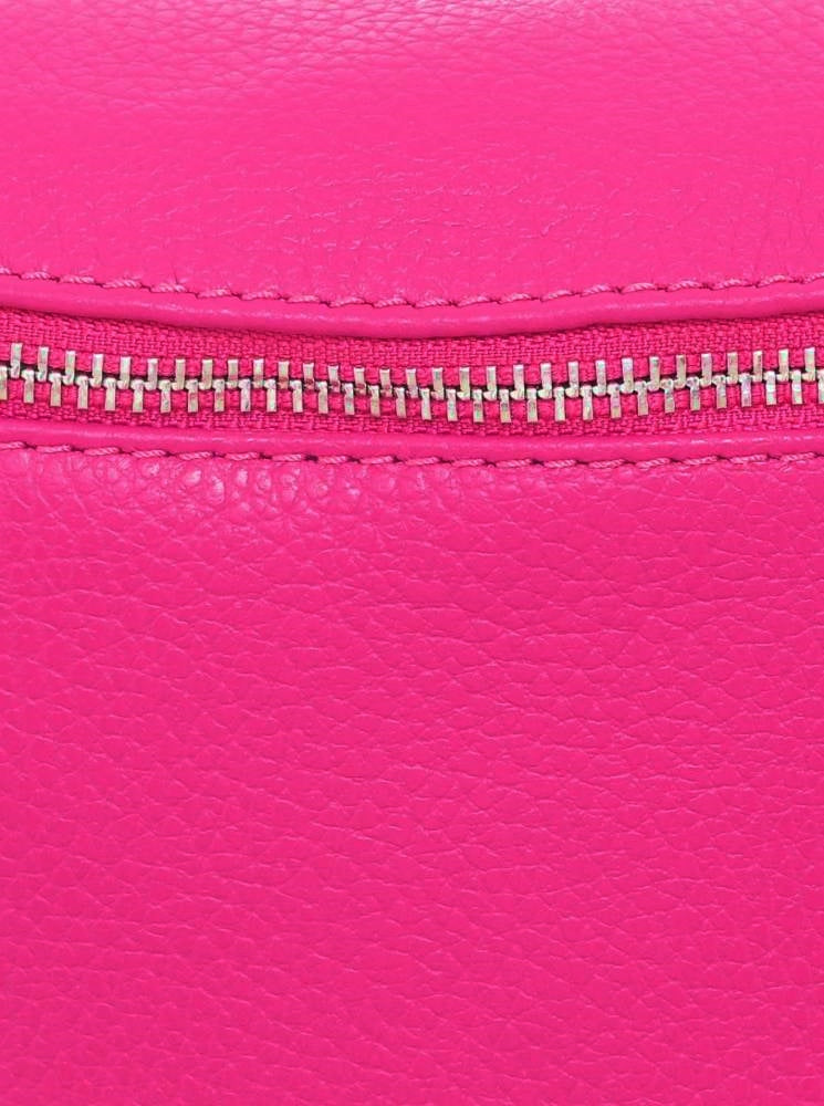 Crossbodybag Tasche Bauchtasche "Classic" 100 % Leder Pink
