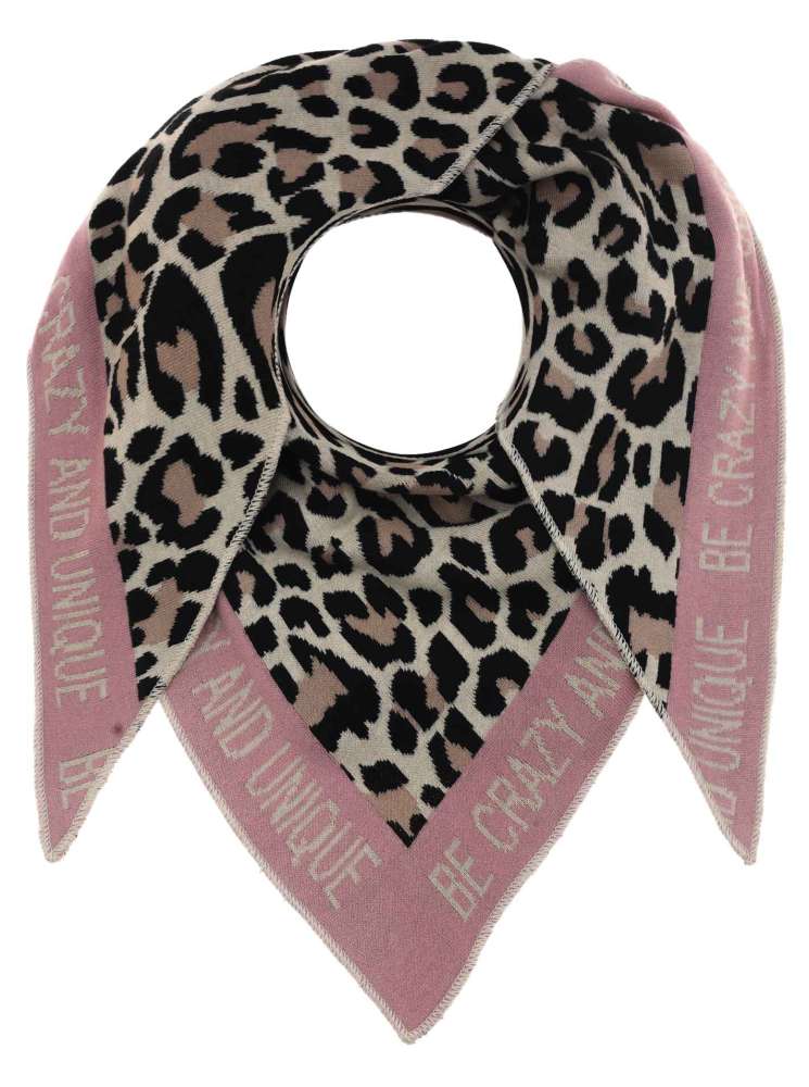 💕 Zwillingsherz Dreieckstuch "Iva" Baumwolle Beige Rosa