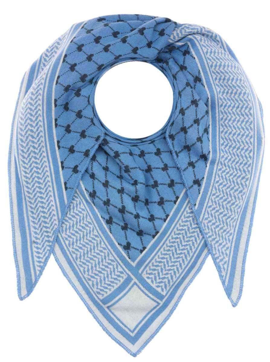 💕 Zwillingsherz Dreieckstuch "Tanja" Baumwolle Blau Organic Bio Baumwolle