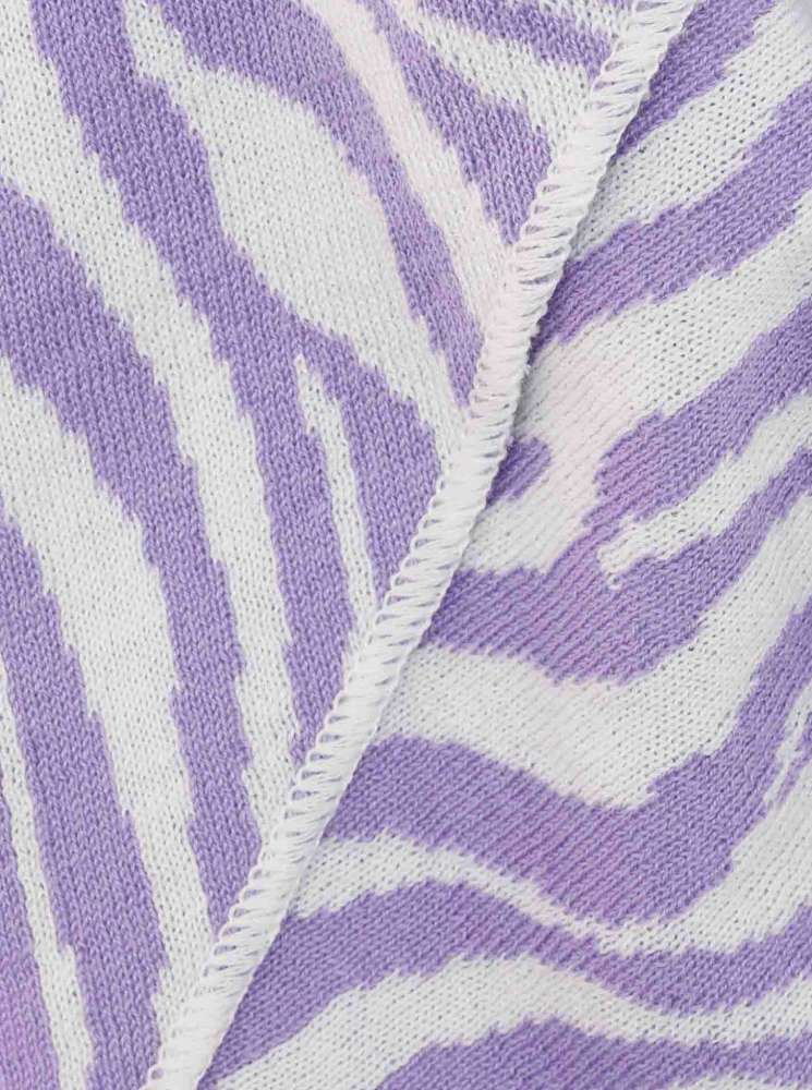 💕 Zwillingsherz Dreieckstuch "Linna" Zebrastreifen Baumwolle Flieder