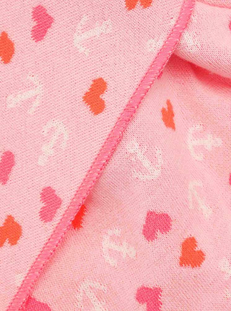 💕 Zwillingsherz Dreieckstuch "Lizz" Anker Herz Baumwolle Rosa