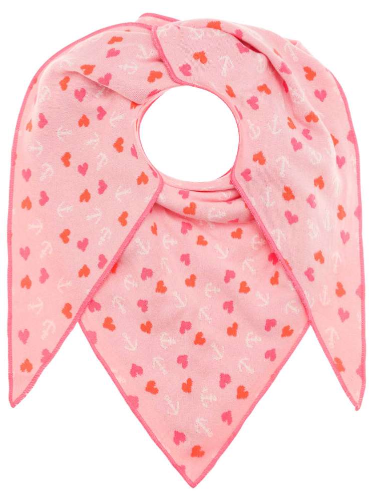 💕 Zwillingsherz Dreieckstuch "Lizz" Anker Herz Baumwolle Rosa