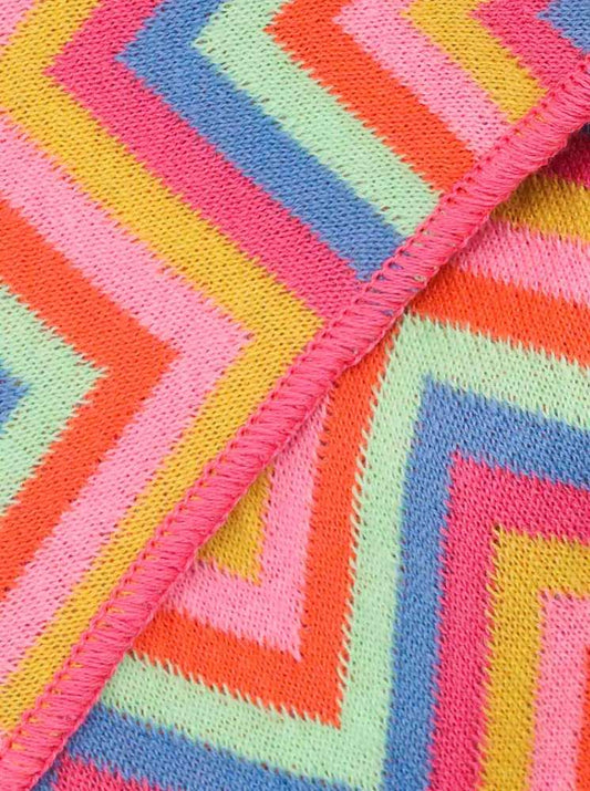 💕 Zwillingsherz Dreieckstuch "Nessi" Baumwolle Gelb Grün Pink Orange Blau