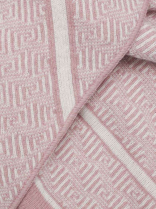 💕 Zwillingsherz Dreieckstuch "Labyrinth Story" mit Kaschmir Altrosa