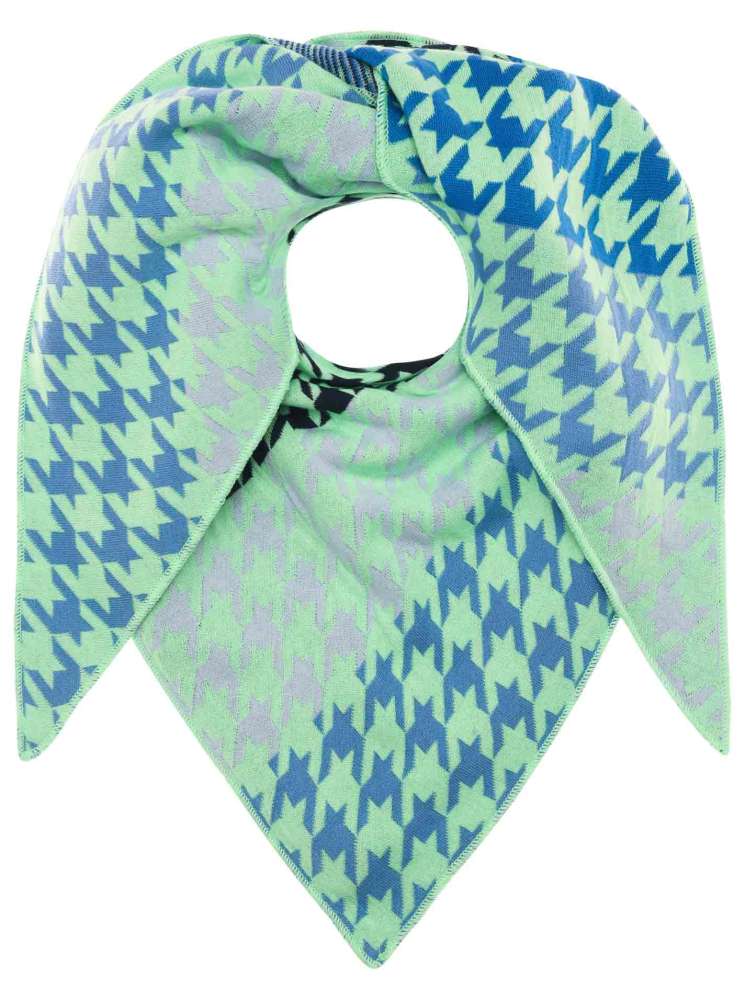 💕 Zwillingsherz Dreieckstuch "Christa" Baumwolle Türkis Grün Blau