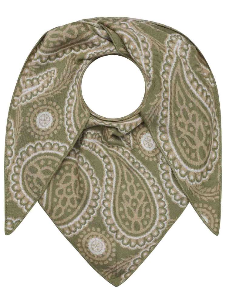 💕 Zwillingsherz Dreieckstuch "Denise" Paisley Baumwolle Khaki