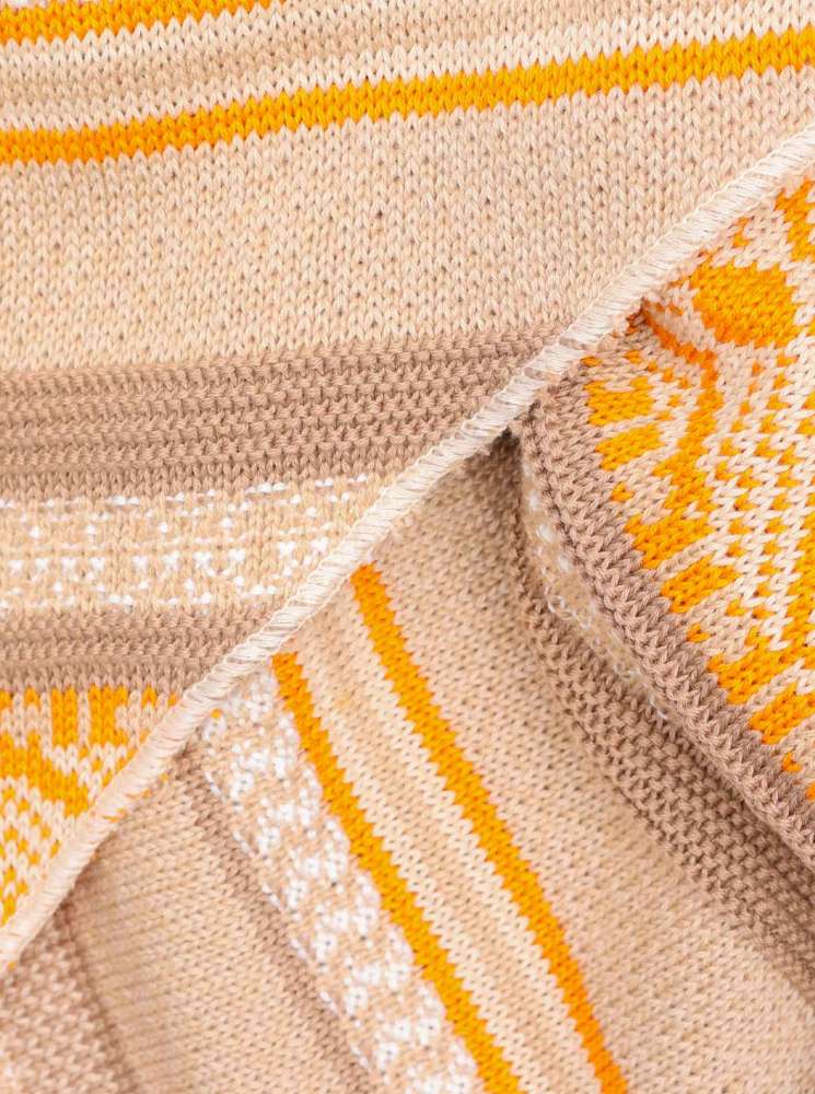 💕 Zwillingsherz Dreieckstuch "Katrin" Baumwolle Beige Gelb