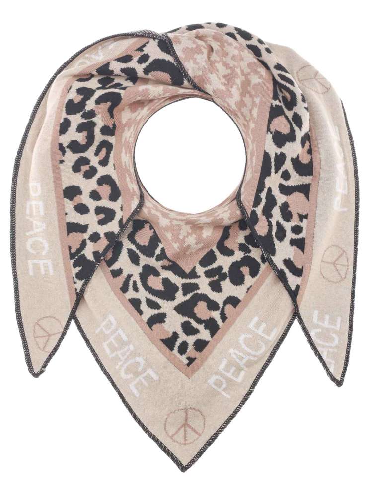 💕 Zwillingsherz Dreieckstuch "Lenja" Baumwolle Beige