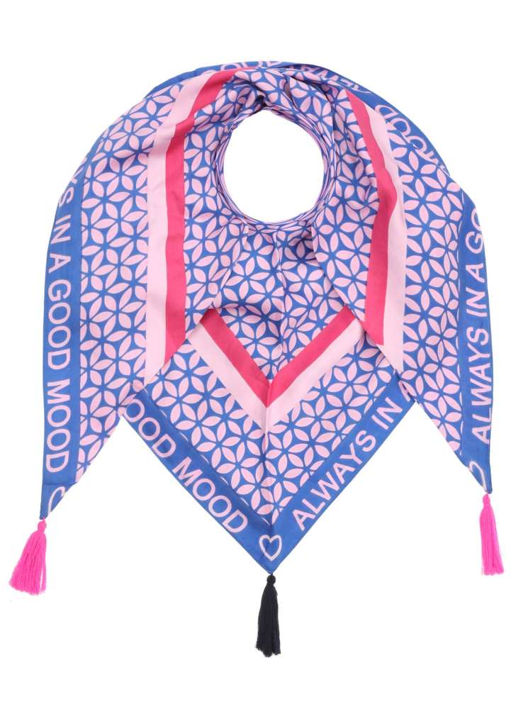 💕 Zwillingsherz Dreieckstuch "Britta" Bambus Nachhaltig Organic Blau