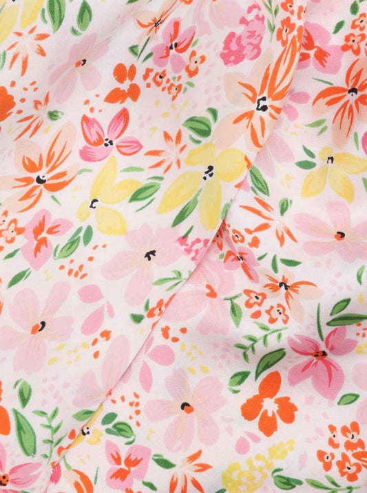 💕 Zwillingsherz Dreieckstuch "Camellia" Bambus Orange