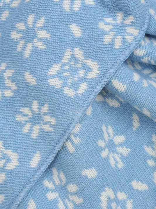 💕 Zwillingsherz Dreieckstuch "Silvia" Wolle Kaschmir Blau