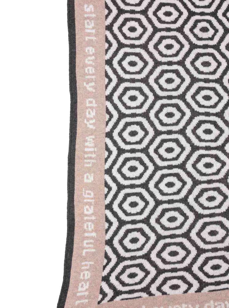 💕 Zwillingsherz Dreieckstuch "Seventies" Wolle Kaschmir Beige Anthrazit