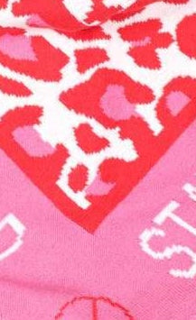 Zwillingsherz Dreieckstuch "Stay Wild" Baumwolle Pink