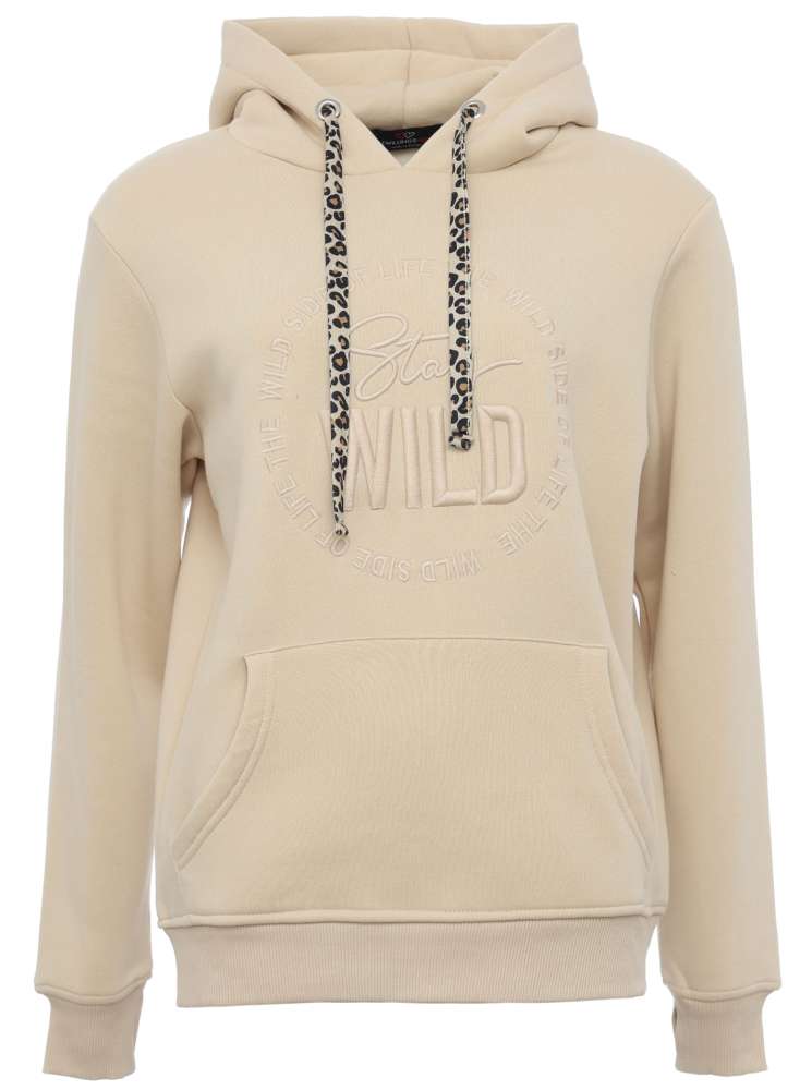 💕 Zwillingsherz Sweatshirt Hoodie "Nelina" Sweater Baumwolle Beige