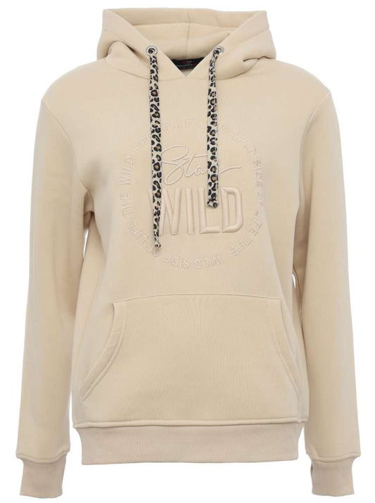 💕 Zwillingsherz Sweatshirt Hoodie "Nelina" Sweater Baumwolle Beige