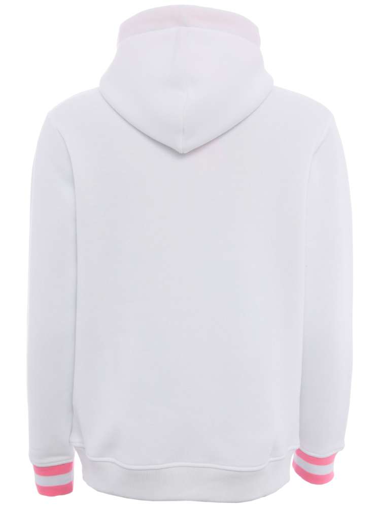 💕 Zwillingsherz Sweatshirt Hoodie "Rahel" Sweater Baumwolle Weiß