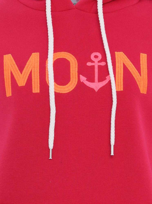 💕 Zwillingsherz Sweatshirt Hoodie "Rahel" Sweater Baumwolle Berry