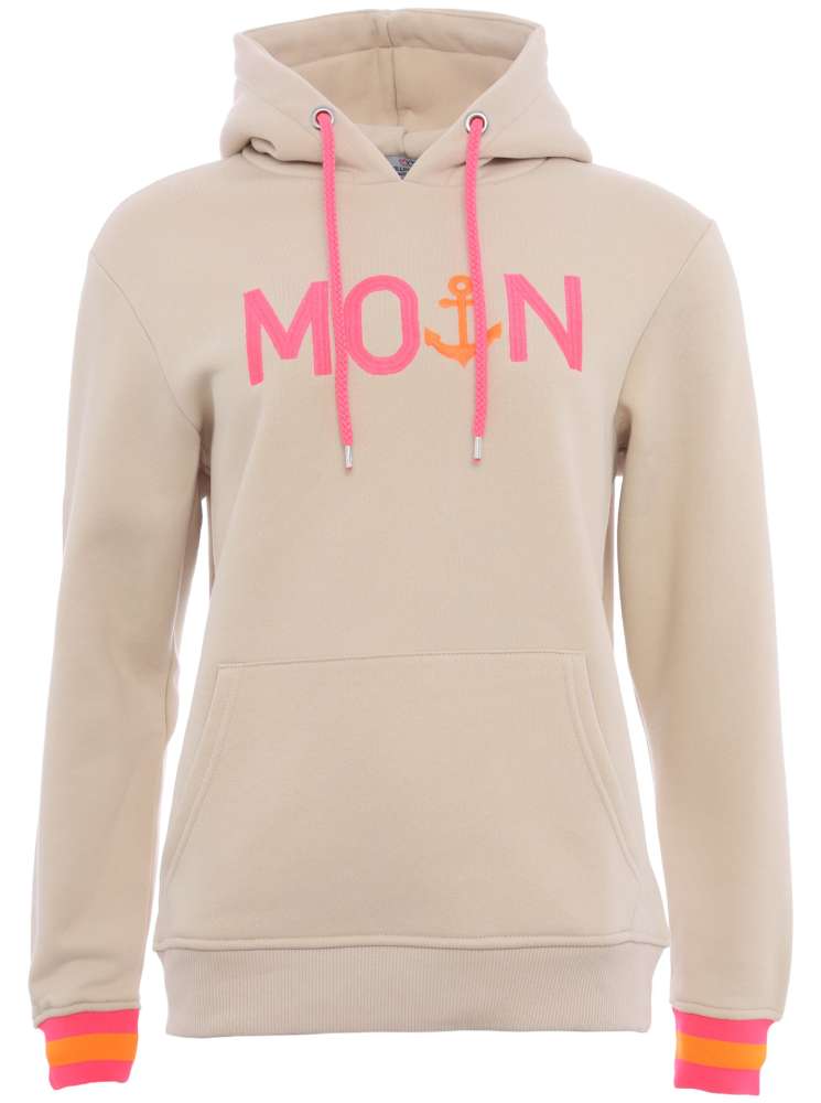 💕 Zwillingsherz Sweatshirt Hoodie "Rahel" Sweater Baumwolle Beige
