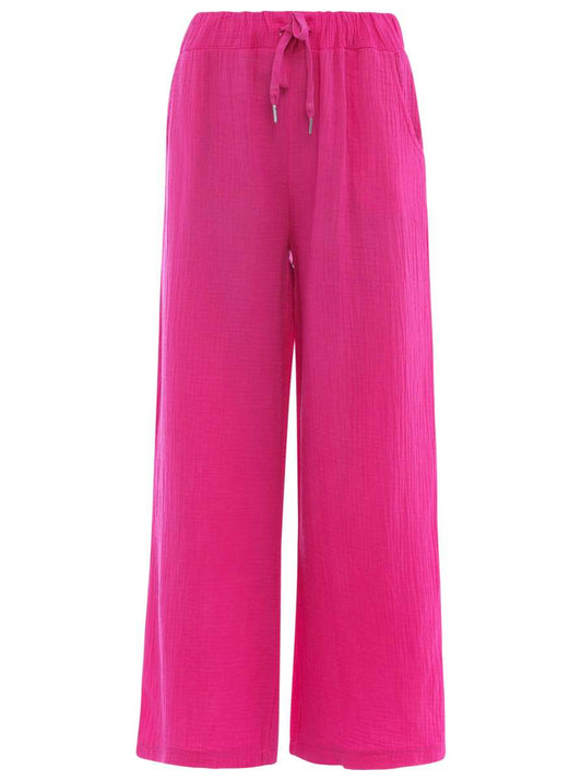 💕 Zwillingsherz Hose "Jona" Musselin Baumwolle Pink