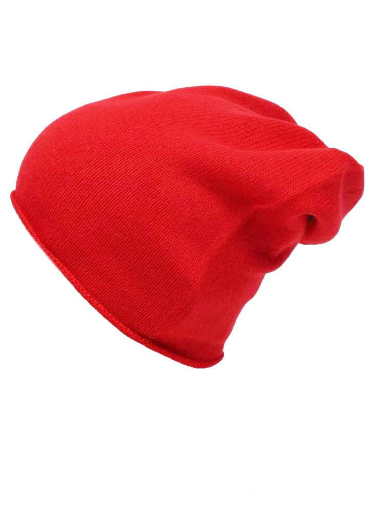 💕 Zwillingsherz Mütze Beanie 100 % Kaschmir Rot