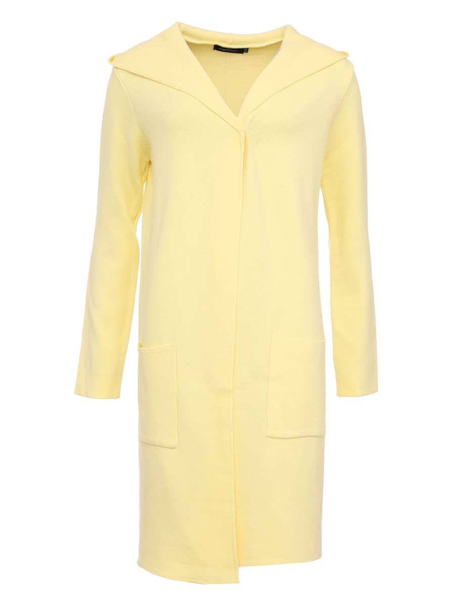 💕 Zwillingsherz Strickjacke "Janina Basic" Strickmantel offen Gelb