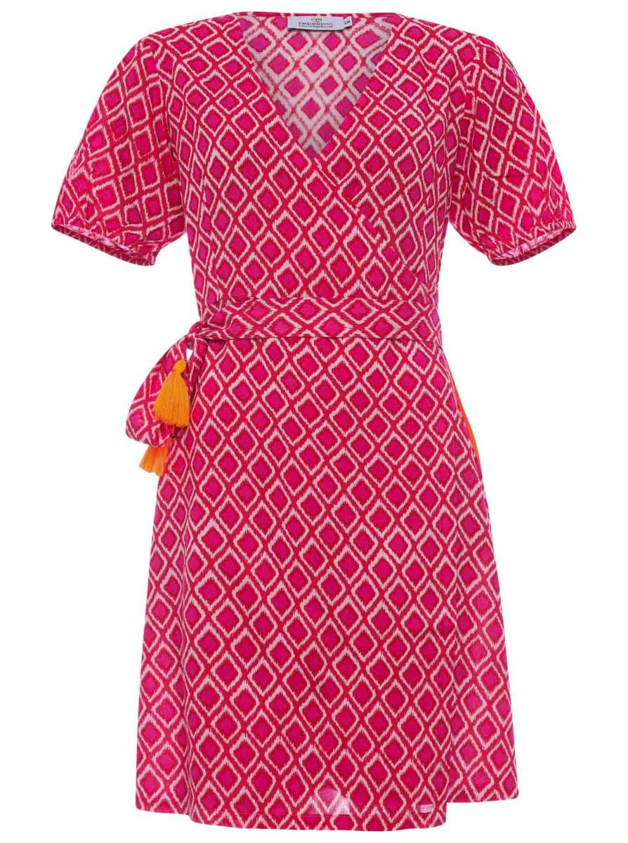 💕 Zwillingsherz Kleid "Ivana" Wickelkleid Pink